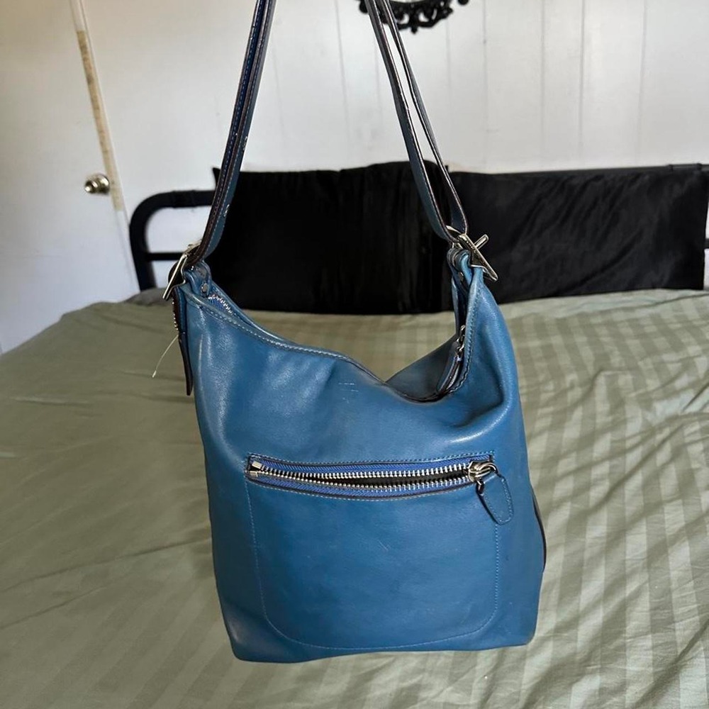 Coach legacy tassel blue duffle shoulder bag y2k vintage mcbling fairy - Picture 3 of 6